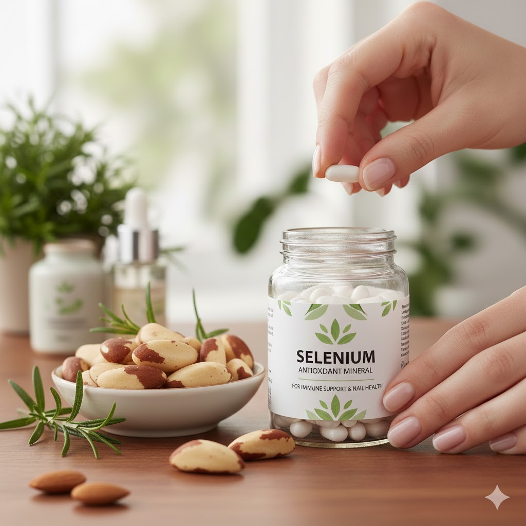 Selenium antioxidant mineral for immune support and nail health